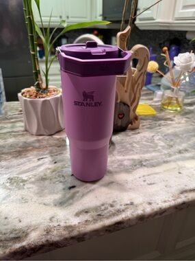 Stanley Purple Travel Tumbler with Flip Lid